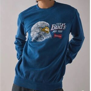 NWOT Urban Outfitters Budweiser Eagle Graphic Crew Neck Sweatshirt Size Medium